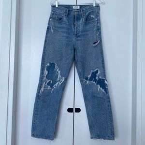 Vintage distressed Agolde straight leg jeans size 26